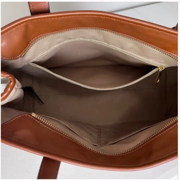 Lauren Ralph Lauren Bolton Shopper Tea Rose Canvas Tote - Picture 7 of 13